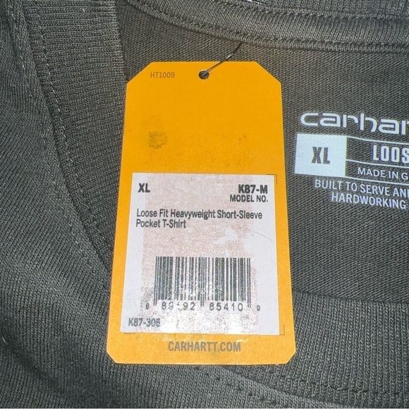 NWT CARHARTT MEN'S LIGHT BLUE LOOSE FIT HEAVYWEIGHT POCKET T-SHIRT SIZE XXL (V) - Picture 4 of 4